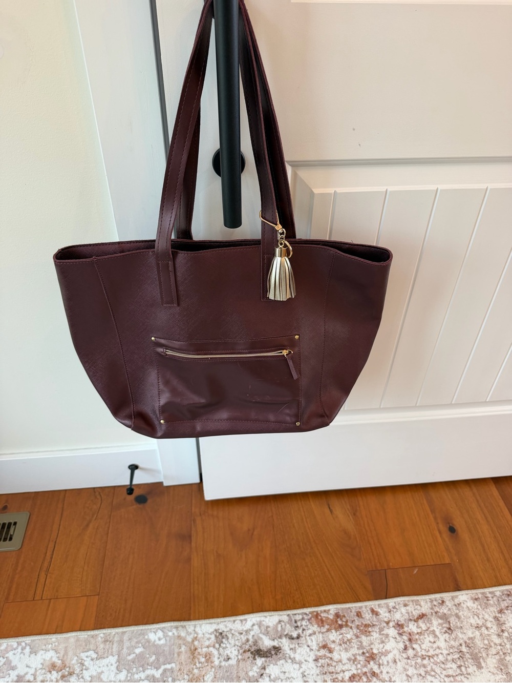 Bath & Body Works Deep Burgundy Tote with Tassel Charm